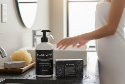Bacne Wash: All Natural Back Acne Cleanser with Charcoal, Jojoba Oil, Tea Tree Oil, Neem Oil, Aloe Vera, Colloidal Oatmeal, and Vitamin E - Body Acne Wash for All Skin Types Avelisse