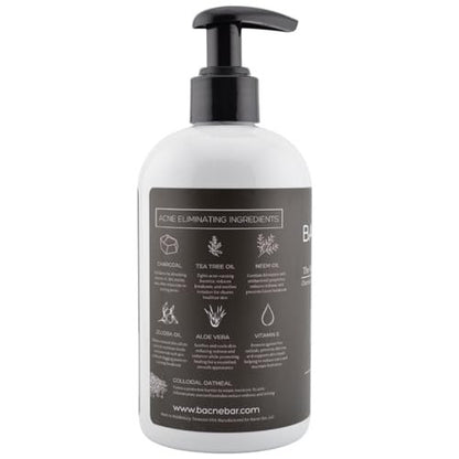 Bacne Wash: All Natural Back Acne Cleanser with Charcoal, Jojoba Oil, Tea Tree Oil, Neem Oil, Aloe Vera, Colloidal Oatmeal, and Vitamin E - Body Acne Wash for All Skin Types Avelisse