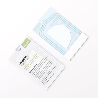 Aroma Season 100% Natural Cotton Hygienic Eyelid Sheets – 50 Individually Wrapped, Untreated Sheets for Use with Heated Eye Mask Avelisse