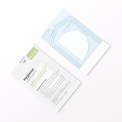 Aroma Season 100% Natural Cotton Hygienic Eyelid Sheets – 50 Individually Wrapped, Untreated Sheets for Use with Heated Eye Mask Avelisse