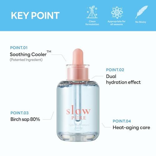 slowPURE Hydration Texture Serum - 80% Birch Sap, 7-Layer Hyaluronic Acid & Ectoin, Slow-Aging Korean Skin Care Watery Serum for Deep Hydration and Smooth Texture, 1.69 fl.oz - görsel 8