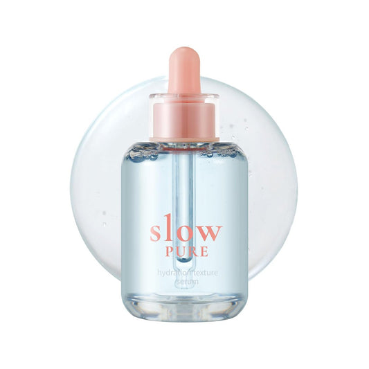 slowPURE Hydration Texture Serum - 80% Birch Sap, 7-Layer Hyaluronic Acid & Ectoin, Slow-Aging Korean Skin Care Watery Serum for Deep Hydration and Smooth Texture, 1.69 fl.oz
