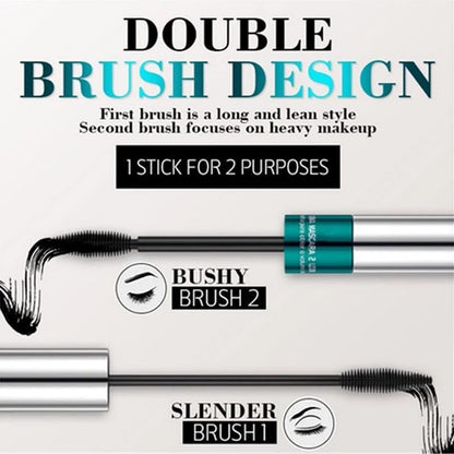 4D Silk Fiber Mascara Black – Volume & Length, 5X Longer, Thickening, No Clumping, Waterproof