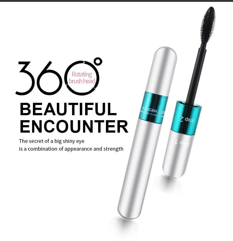 4D Silk Fiber Mascara Black – Volume & Length, 5X Longer, Thickening, No Clumping, Waterproof - görsel 7