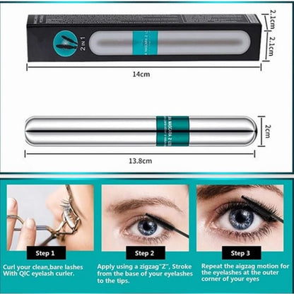 4D Silk Fiber Mascara Black – Volume & Length, 5X Longer, Thickening, No Clumping, Waterproof