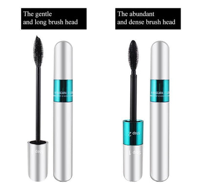 4D Silk Fiber Mascara Black – Volume & Length, 5X Longer, Thickening, No Clumping, Waterproof