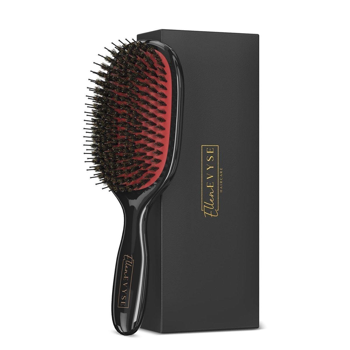 Ellen Evyse Boar Bristle Hair Brush with Nylon Pins – Smoothing, Detangling & Shine for Women and Men Avelisse