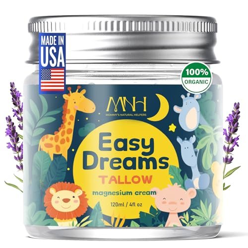 Magnesium Lotion for Kids – Tallow Based, Lavender Scented, 2-Month Supply | Mommy's Natural Helpers Avelisse