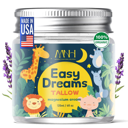 Magnesium Lotion for Kids – Tallow Based, Lavender Scented, 2-Month Supply | Mommy's Natural Helpers Avelisse