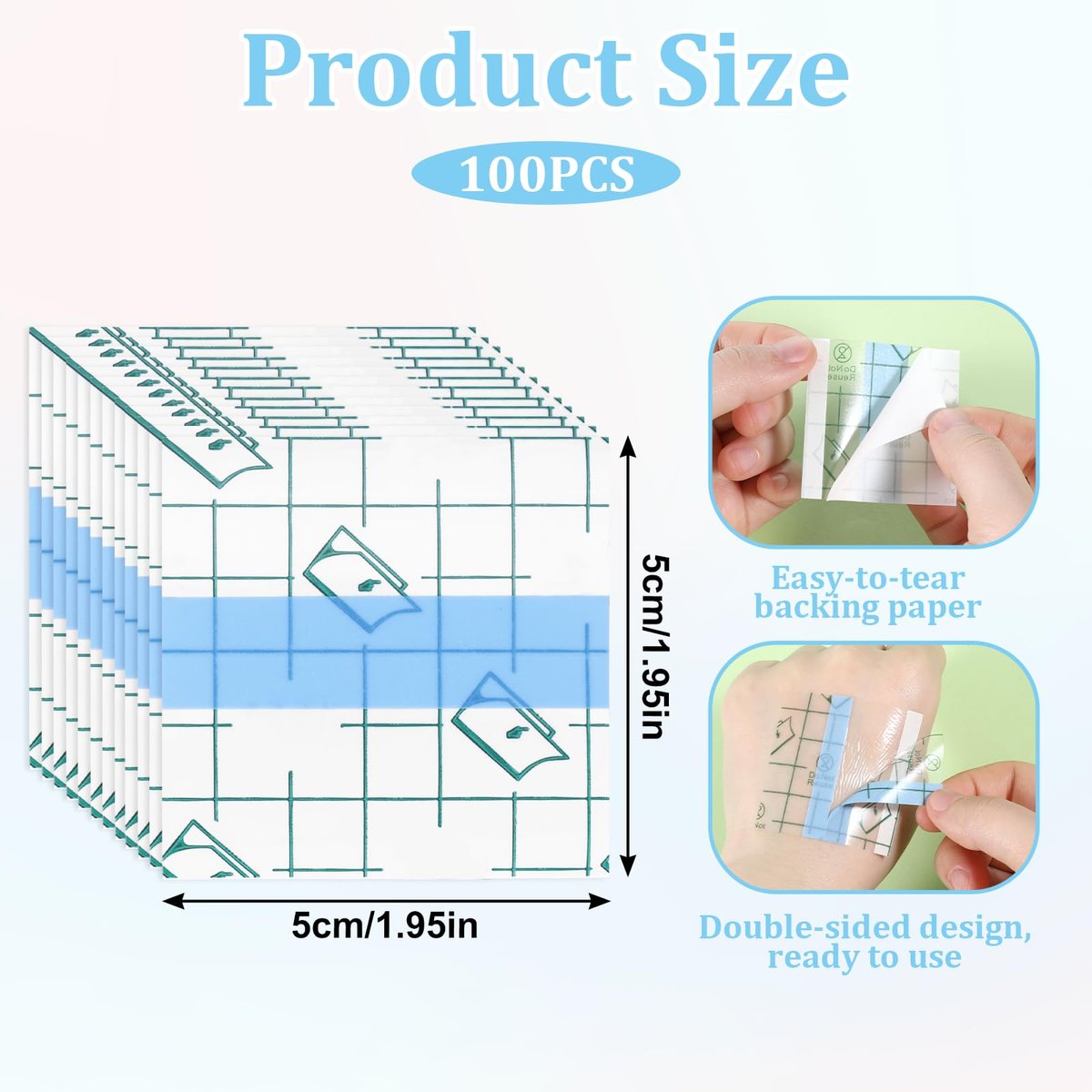 100 PCS Disposable Makeup Mixing Palette Stickers – Single Use Hand Palette Paper for Foundation, Concealer & Eyeshadow – Clear Waterproof Tray for Women & Girls Avelisse