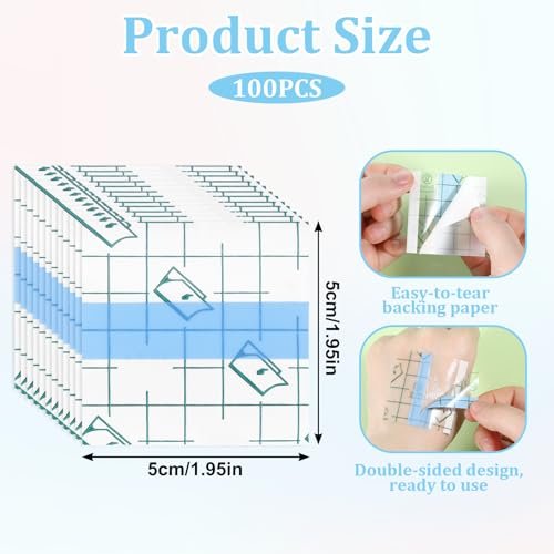 100 PCS Disposable Makeup Mixing Palette Stickers – Single Use Hand Palette Paper for Foundation, Concealer & Eyeshadow – Clear Waterproof Tray for Women & Girls Avelisse