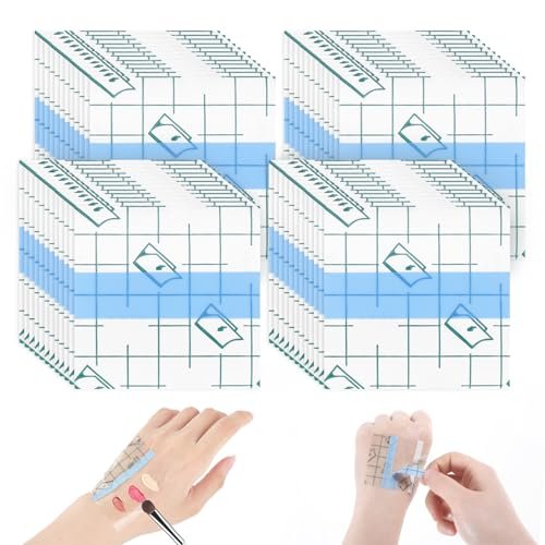 100 PCS Disposable Makeup Mixing Palette Stickers – Single Use Hand Palette Paper for Foundation, Concealer & Eyeshadow – Clear Waterproof Tray for Women & Girls Avelisse