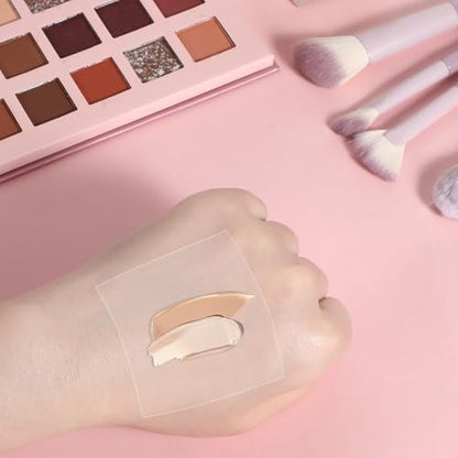 100 PCS Disposable Makeup Mixing Palette Stickers – Single Use Hand Palette Paper for Foundation, Concealer & Eyeshadow – Clear Waterproof Tray for Women & Girls Avelisse