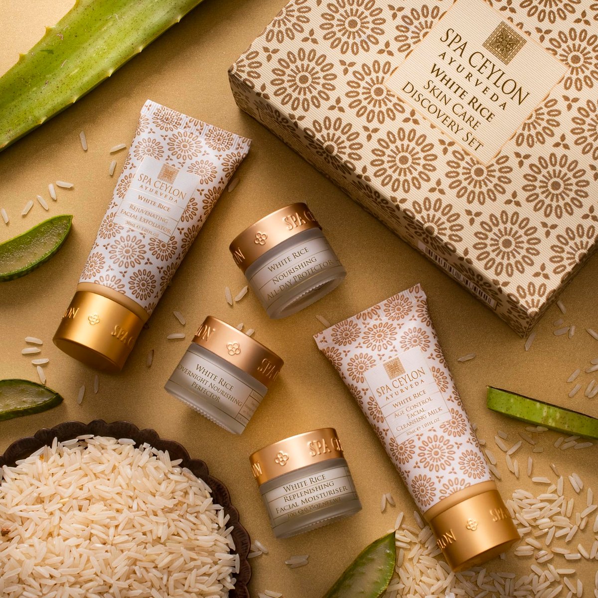 SPA CEYLON WHITE RICE SKIN CARE DISCOVERY SET | Travel Size Face Care Set | Organic | For Normal to Oily Skin - görsel 3