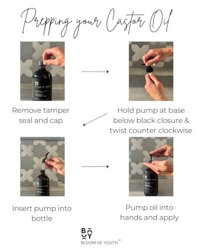 100% Pure Cold Pressed Organic Castor Oil, Glass Bottle 16oz | Hexane Free, Unrefined, USDA Certified | For Hair, Skincare, Castor Oil Pack, Face, Joints, Carrier Oil, Eyelashes, Eyebrows Avelisse