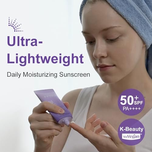 FRUDIA Blueberry Hydrating Air Fit Sunscreen SPF 50+ PA++++ – Ultra Lightweight Korean Face Sunscreen with Blueberry, Triple Hyaluronic Acid & Panthenol, No White Cast, 1.76 oz - görsel 4