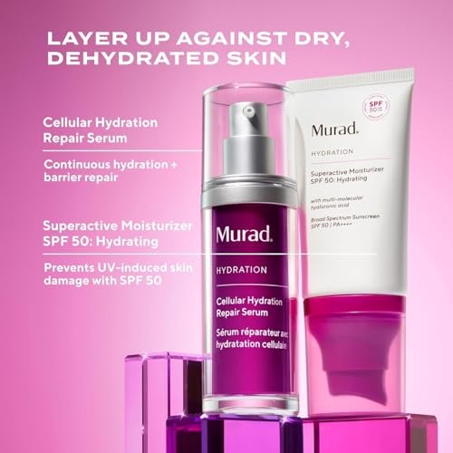 Murad Superactive Hydrating Moisturizer SPF 50 – Dewy Hydration Facial Sunscreen with Hyaluronic Acid for Plump & Bouncy Skin, 1.7 Fl Oz Avelisse