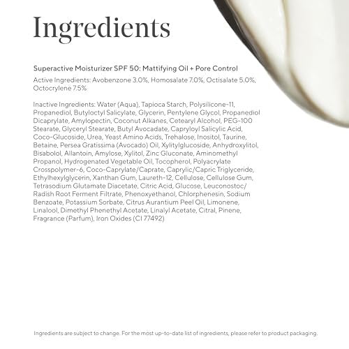 Murad Superactive Mattifying Oil and Pore Control Moisturizer SPF 50 - Shine-Free Hydrating Facial Sunscreen with Salicylic Acid, 1.7 Fl Oz Avelisse