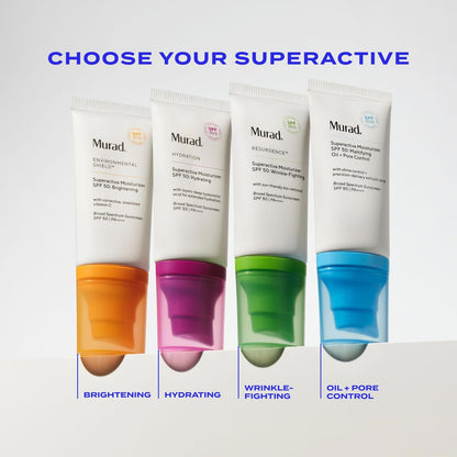Murad Superactive Mattifying Oil and Pore Control Moisturizer SPF 50 - Shine-Free Hydrating Facial Sunscreen with Salicylic Acid, 1.7 Fl Oz Avelisse