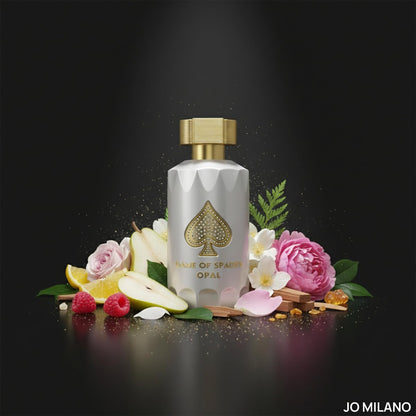 Jo Milano Game of Spades Opal Parfum Spray - 3.4 oz (100ml) | Unisex Rose, Oud Wood, Spicy Citrus Fragrance | Long Lasting Eau de Parfum Avelisse