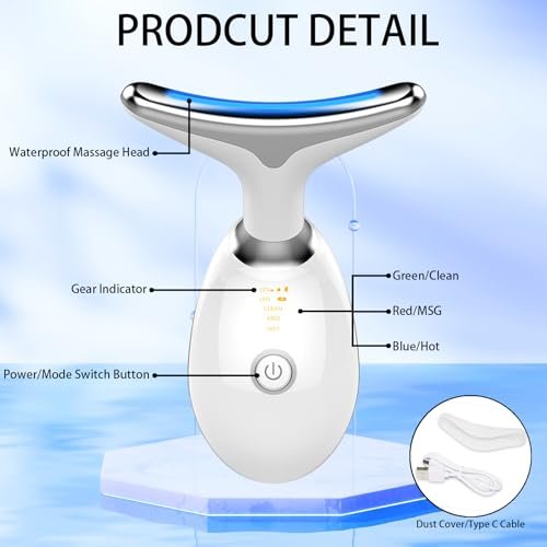 ASEXETIC Face Sculpting Tool - 3 in 1 Neck and Face Massager for Daily Skin Care, White Avelisse