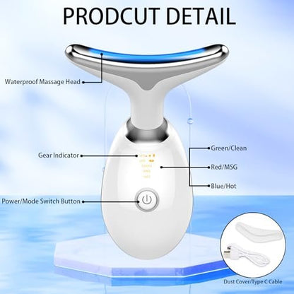 ASEXETIC Face Sculpting Tool - 3 in 1 Neck and Face Massager for Daily Skin Care, White Avelisse