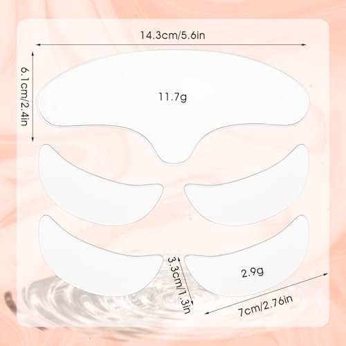 WY LIGHTING LEVEL 10 Pcs Forehead Wrinkles Patches - Reusable Silicone Wrinkle Patches for Smooth Fine Lines, Transparent Face Tape for Women - görsel 4
