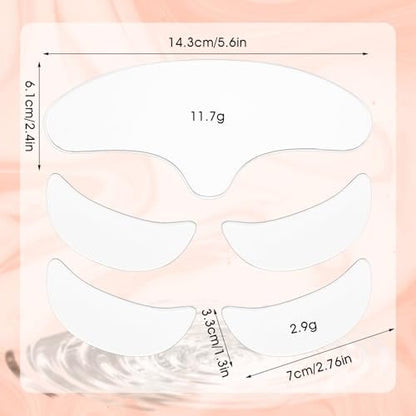 WY LIGHTING LEVEL 10 Pcs Forehead Wrinkles Patches - Reusable Silicone Wrinkle Patches for Smooth Fine Lines, Transparent Face Tape for Women
