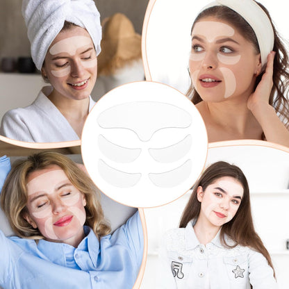 WY LIGHTING LEVEL 10 Pcs Forehead Wrinkles Patches - Reusable Silicone Wrinkle Patches for Smooth Fine Lines, Transparent Face Tape for Women