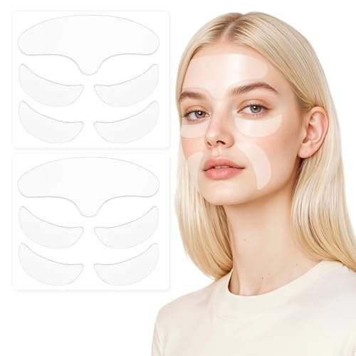 WY LIGHTING LEVEL 10 Pcs Forehead Wrinkles Patches - Reusable Silicone Wrinkle Patches for Smooth Fine Lines, Transparent Face Tape for Women - görsel 16