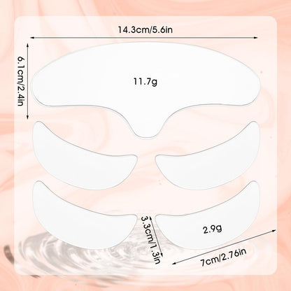 WY LIGHTING LEVEL 10 Pcs Forehead Wrinkles Patches - Reusable Silicone Wrinkle Patches for Smooth Fine Lines, Transparent Face Tape for Women