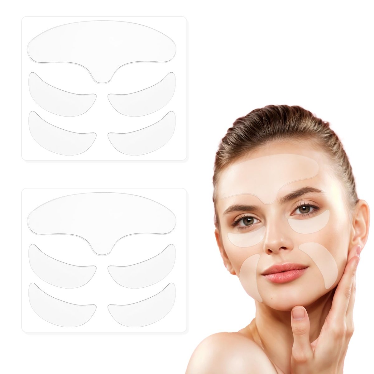 WY LIGHTING LEVEL 10 Pcs Forehead Wrinkles Patches - Reusable Silicone Wrinkle Patches for Smooth Fine Lines, Transparent Face Tape for Women - görsel 17