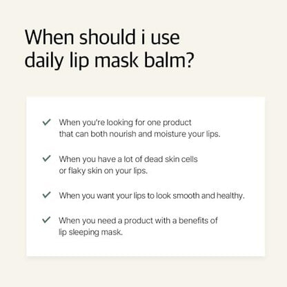 mixsoon Natural Bean Lip Mask Balm - Hydrated Lips, Softening, Fermented Bean & Shea Butter, Vegan Lip Balm 11g | Korean Glass Skin Care Avelisse