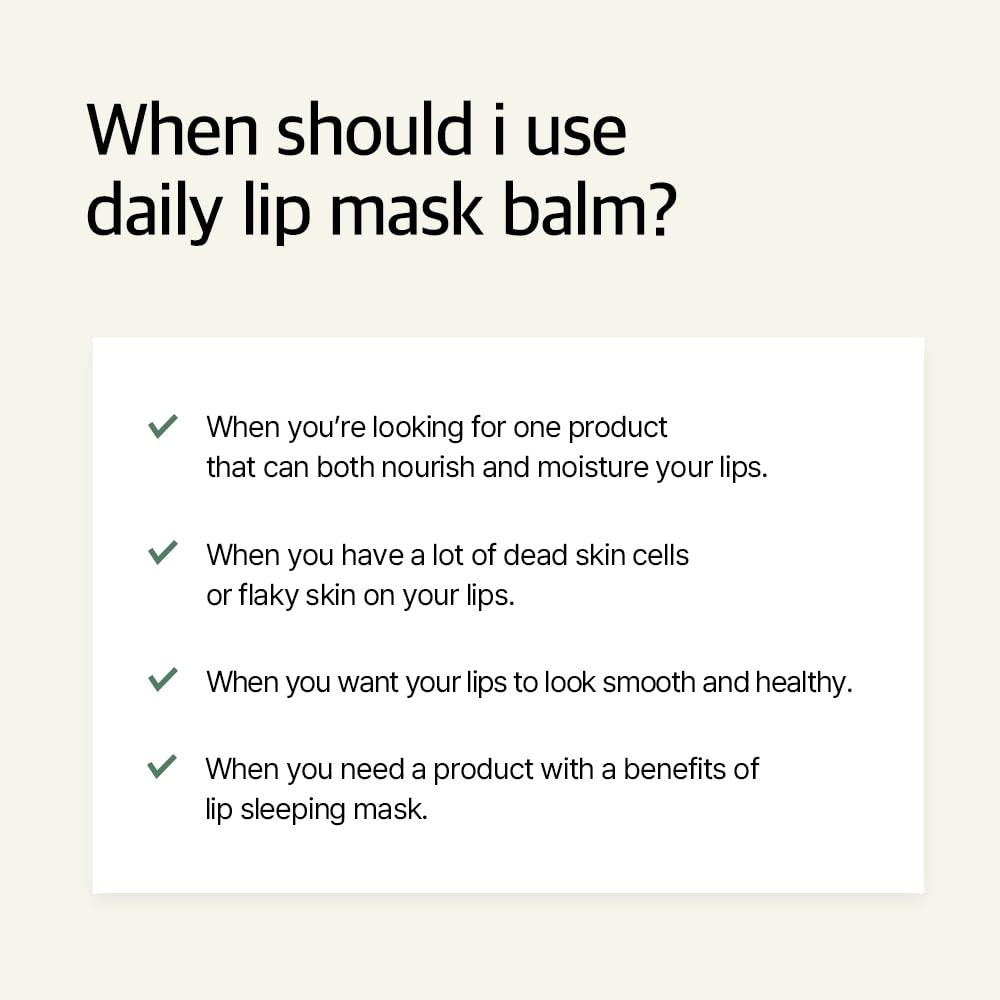 mixsoon Natural Bean Lip Mask Balm - Hydrated Lips, Softening, Fermented Bean & Shea Butter, Vegan Lip Balm 11g | Korean Glass Skin Care Avelisse