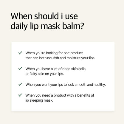 mixsoon Natural Bean Lip Mask Balm - Hydrated Lips, Softening, Fermented Bean & Shea Butter, Vegan Lip Balm 11g | Korean Glass Skin Care Avelisse