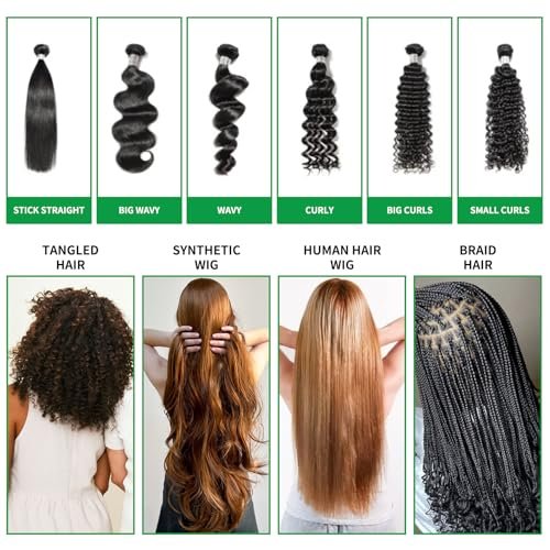 Goiple Wig Shampoo for Synthetic Wigs & Wig Milk Spray for Synthetic Hair - Detangle, Anti-Frizz, Hydrate & Moisturize - Includes Detangler Brush (2.27 Fl Oz, Pack of 3) - görsel 10