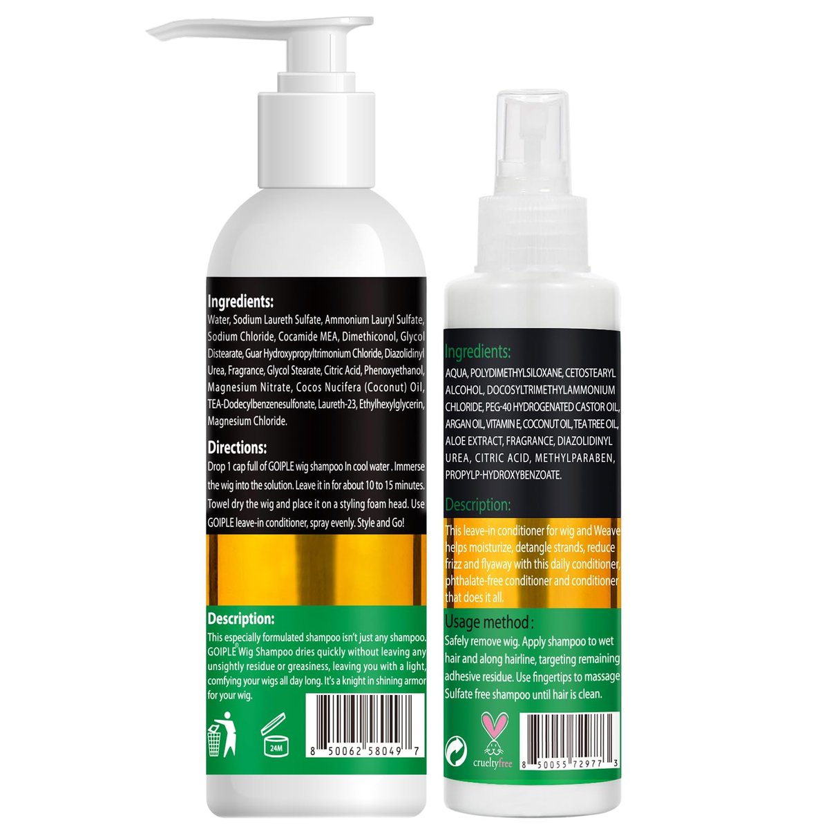 Goiple Wig Shampoo for Synthetic Wigs & Wig Milk Spray for Synthetic Hair - Detangle, Anti-Frizz, Hydrate & Moisturize - Includes Detangler Brush (2.27 Fl Oz, Pack of 3) - görsel 17