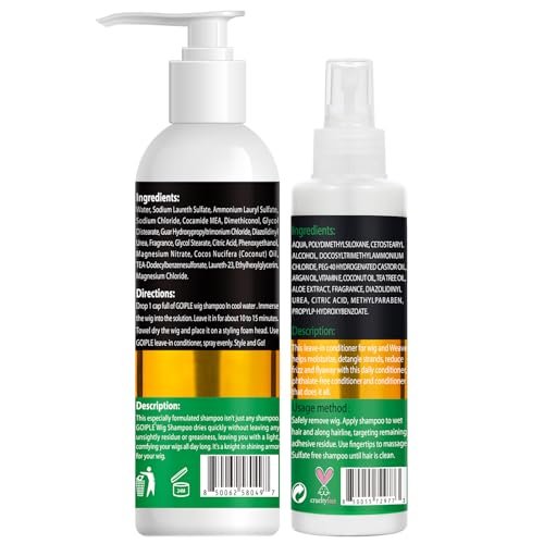 Goiple Wig Shampoo for Synthetic Wigs & Wig Milk Spray for Synthetic Hair - Detangle, Anti-Frizz, Hydrate & Moisturize - Includes Detangler Brush (2.27 Fl Oz, Pack of 3) - görsel 18