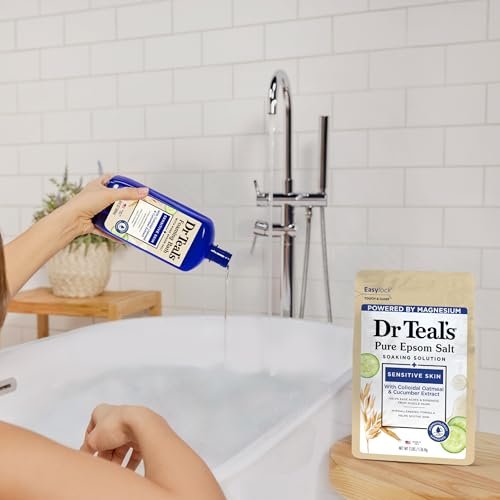 Dr Teal's Foaming Bath with Pure Epsom Salt, Sensitive Skin with Colloidal Oatmeal & Cucumber, 34 fl oz (Pack of 4) - görsel 10