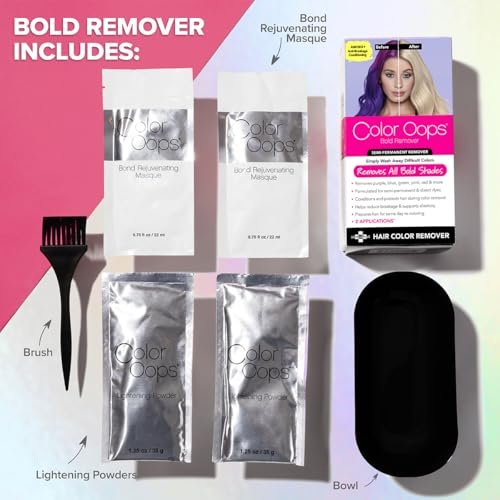 Color Oops Bold Remover for Hair Dye - Safely Removes Direct Dyes & Semi-Permanent Color - 2 Applications - Vegan & Cruelty-Free - görsel 7