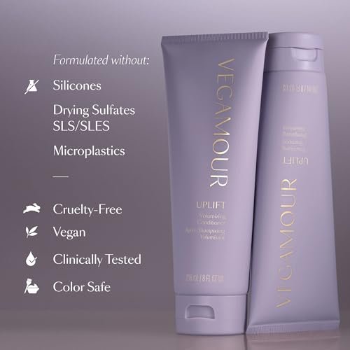VEGAMOUR UPLIFT Volumizing Shampoo – Volumizing Shampoo for Fine, Flat & Thinning Hair – Non-Sticky Formula for Bouncy, Soft Hair with Humidity Resistance Avelisse