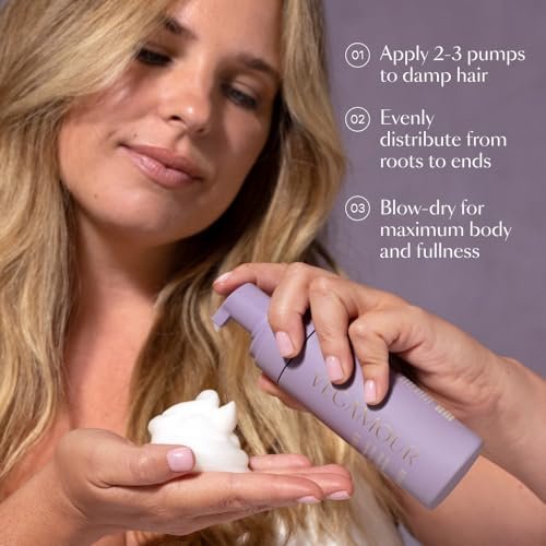 VEGAMOUR UPLIFT Volumizing Styling Foam – Lightweight Volume for Fine, Flat & Thinning Hair Avelisse