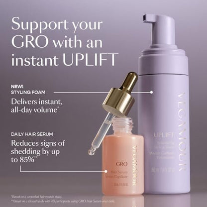 VEGAMOUR UPLIFT Volumizing Styling Foam – Lightweight Volume for Fine, Flat & Thinning Hair Avelisse