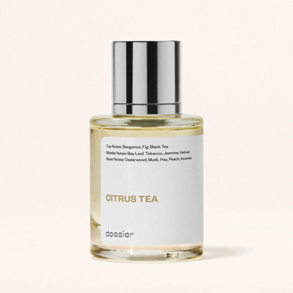 Dossier Citrus Tea Eau de Parfum - Inspired by Labo Thé Noir - 1.7 Fl Oz (50ml) - Vegan, Paraben-Free Unisex Fragrance Avelisse