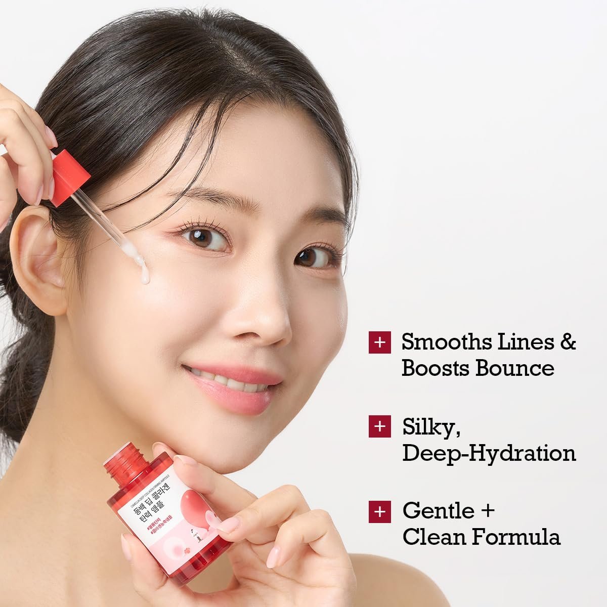 ROUND LAB Camellia Deep Collagen Firming Ampoule 1.01 Fl Oz - Hydrating & Elasticity-Enhancing Facial Serum with Multi Collagen for Smooth Fine Lines, Firm Skin, and Pore Tightening | Korean Skincare Avelisse