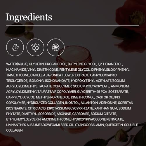 ROUND LAB Camellia Deep Collagen Firming Cream 1.69 Fl Oz - Multi-Collagen Face Moisturizer for Elasticity, Hydration, Smooth & Firm Skin, Pore Tightening, Korean Skincare Avelisse
