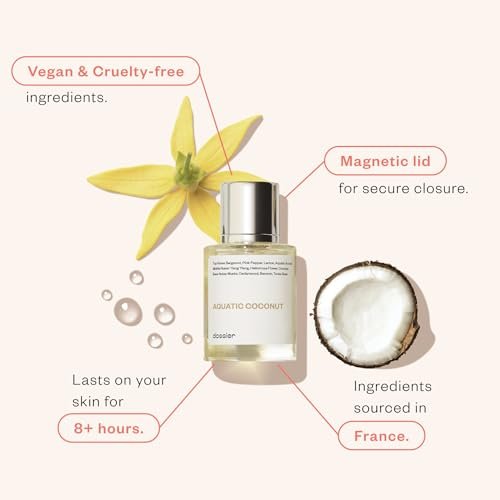 Aquatic Coconut Eau de Parfum - Inspired by Beach Walk - Long-Lasting Vegan Fragrance 50ml Avelisse