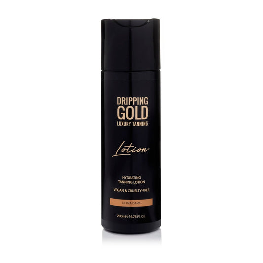 Dripping Gold Dark Ultra Luxury Lotion – Hydrating Self-Tanner for Deep, Flawless Tan