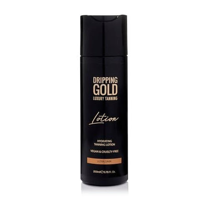 Dripping Gold Dark Ultra Luxury Lotion – Hydrating Self-Tanner for Deep, Flawless Tan