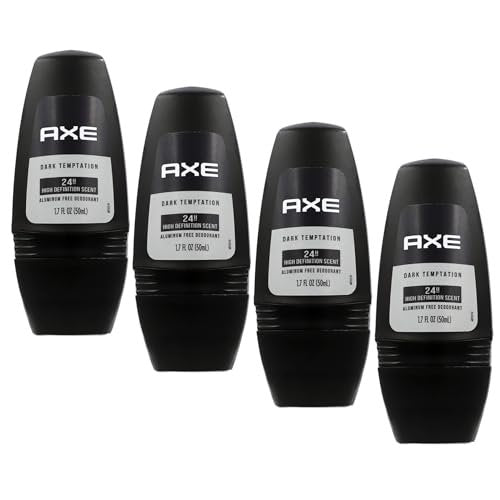 Axe Dark Temptation Roll-on Deodorant, Black, 1.7 Fl Oz (Pack of 4) - Long-Lasting Protection - görsel 2